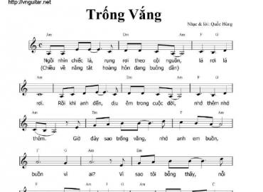 Trống Vắng sheet có lời 