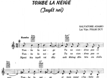 Tuyết Rơi sheet có lời 