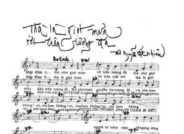 Thà Là Giọt Mưa Rơi Trên Tượng Đá sheet có lời 