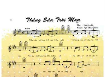 Tháng Sáu Trời Mưa sheet có lời 