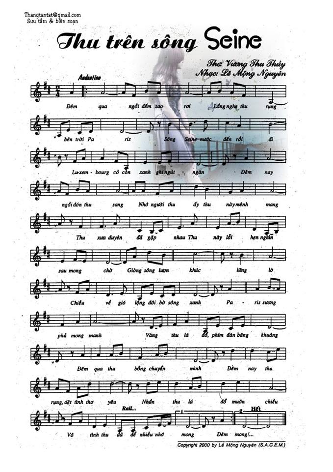 Thu Trên Sông Seine sheet