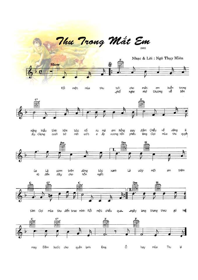 Thu Trong Mắt Em sheet