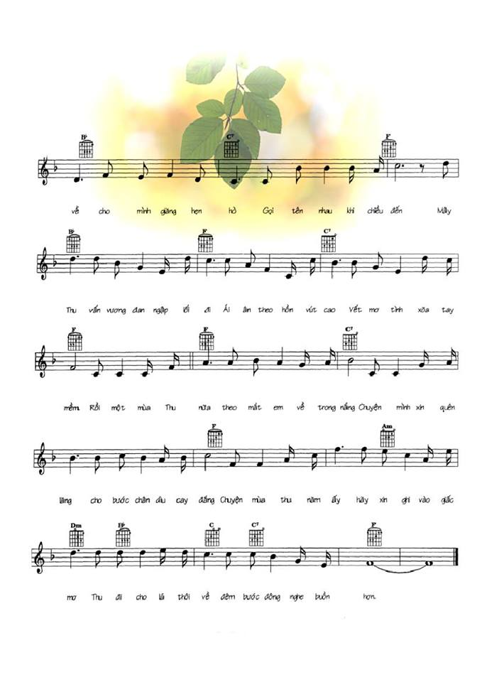 Thu Trong Mắt Em sheet có lời 