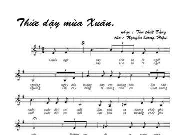 Thức Dậy Mùa Xuân sheet có lời 
