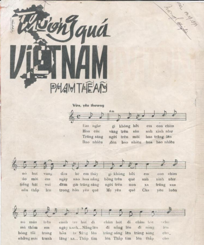 Thương Quá Việt Nam sheet