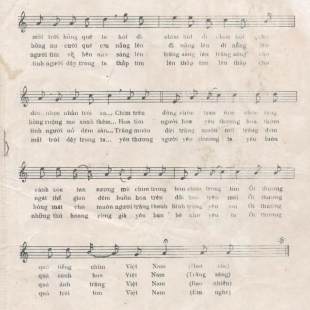 Thương Quá Việt Nam sheet có lời