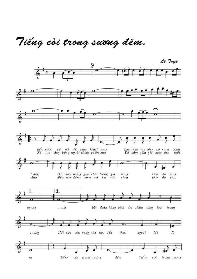 Tiếng Còi Trong Sương Đêm sheet