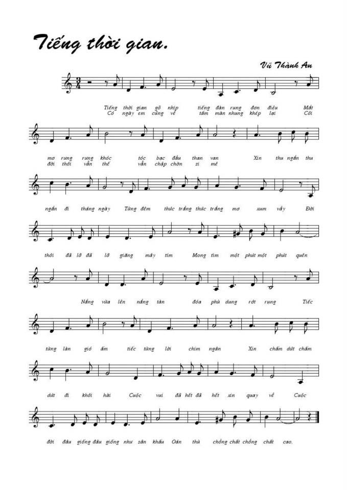 Tiếng Thời Gian sheet