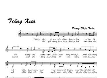 Tiếng Xưa sheet có lời 