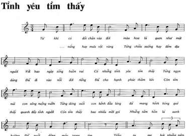 Tình Yêu Tìm Thấy sheet có lời 