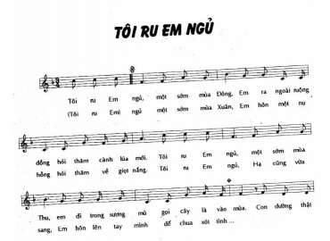 Tôi Ru Em Ngủ sheet có lời