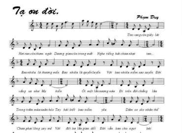 Tạ Ơn Đời sheet có lời 