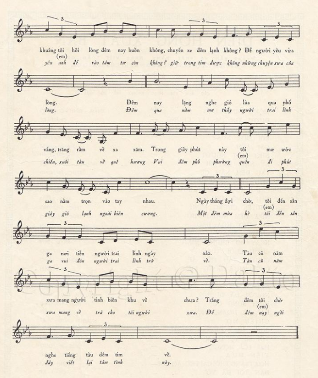 Tàu Đêm Năm Cũ sheet Tàu Đêm Năm Cũ sheet