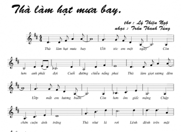 Thà Làm Hạt Mưa Bay sheet có lời 
