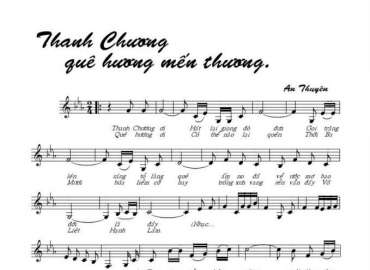 Thanh Chương Quê Hương Mến Thương sheet có lời 