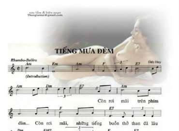 Tiếng Mưa Đêm sheet có lời 
