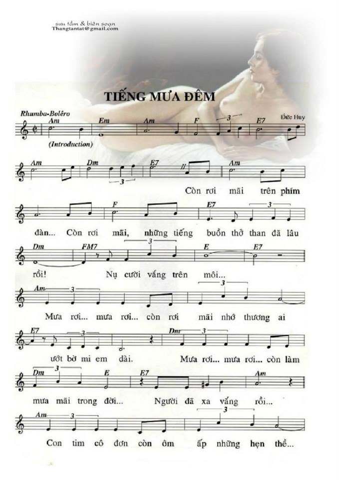 Tiếng Mưa Đêm sheet