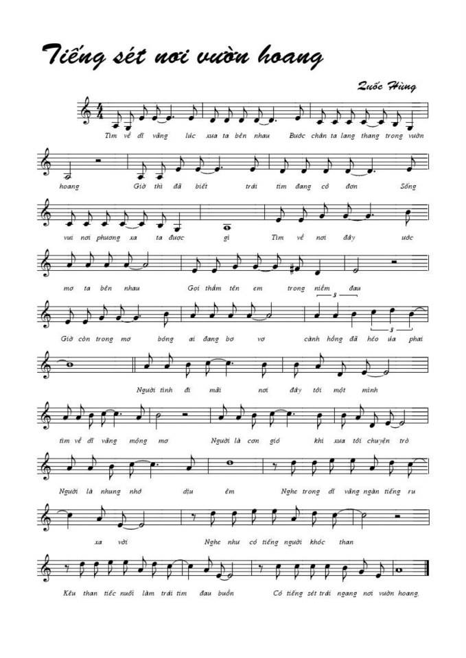 Tiếng Sét Nơi Vườn Hoang sheet