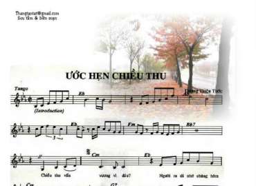 Ước hẹn Chiều Thu sheet có lời