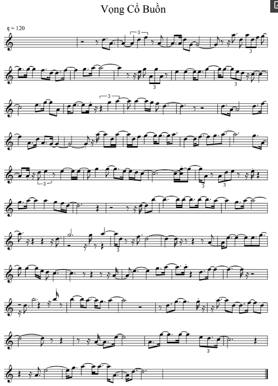 Vọng Cổ Buồn sheet