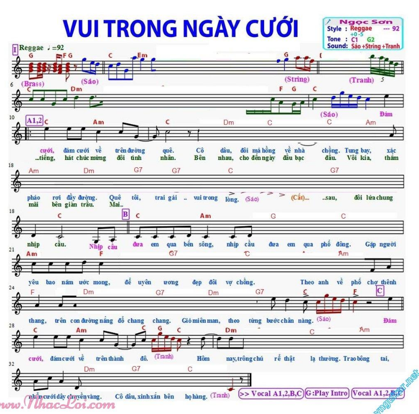 Vui Trong Ngày Cưới sheet