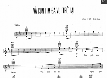 Và Con tim Đã Vui Trở lại sheet có lời 