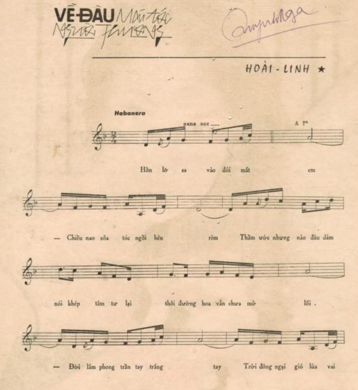 Về Đâu Mái Tóc Người Thương sheet