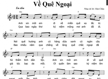 Về Quê Ngoại sheet có lời 