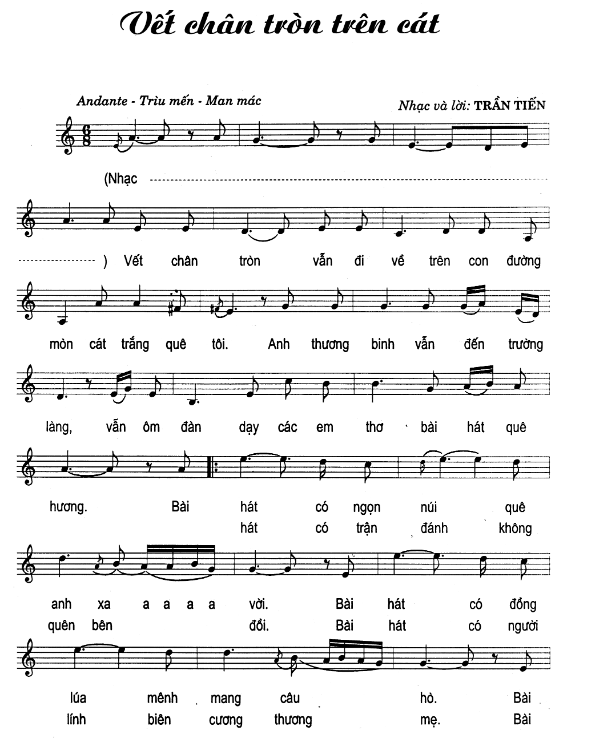 Vết Chân Tròn Trên Cát sheet