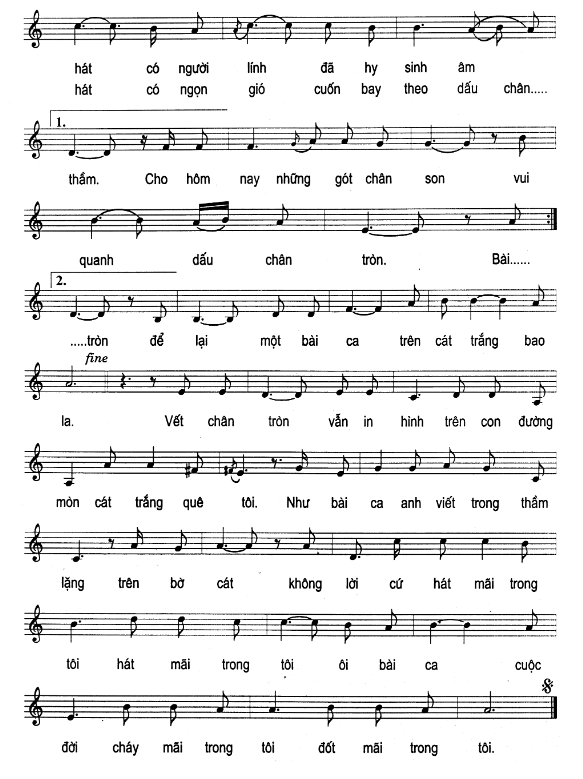 Vết Chân Tròn Trên Cát sheet