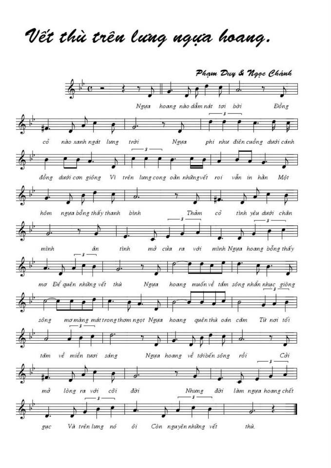 Vết Thù Trên Lưng Ngựa Hoang sheet