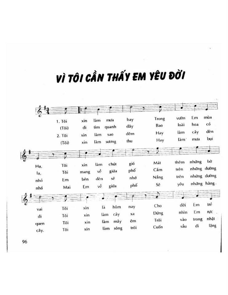 Vì Tôi Cần Thấy Em Yêu Đời sheet Vì Tôi Cần Thấy Em Yêu Đời sheet