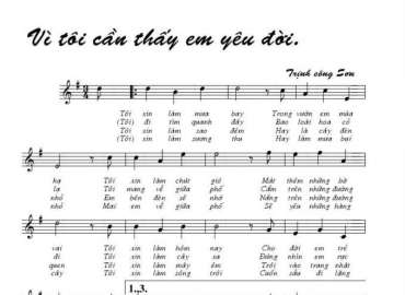 Vì Tôi Cần Thấy Em Yêu Đời sheet có lời 