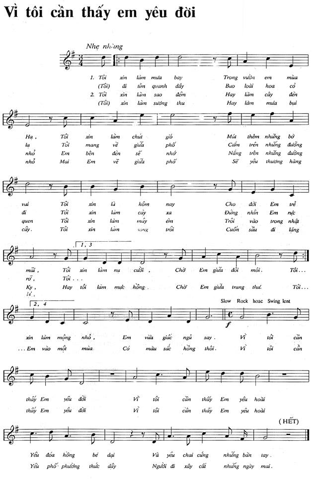 Vì Tôi Cần Thấy Em Yếu Đuối sheet