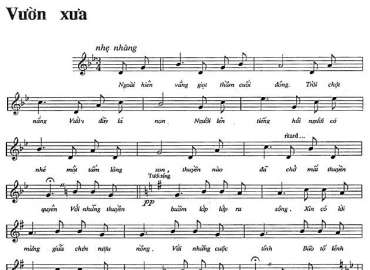 Vườn Xưa sheet có lời 