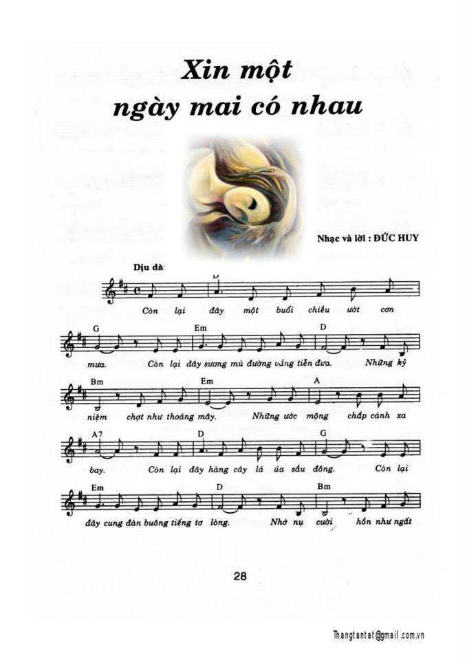 Xin cho ngày mai có nhau sheet