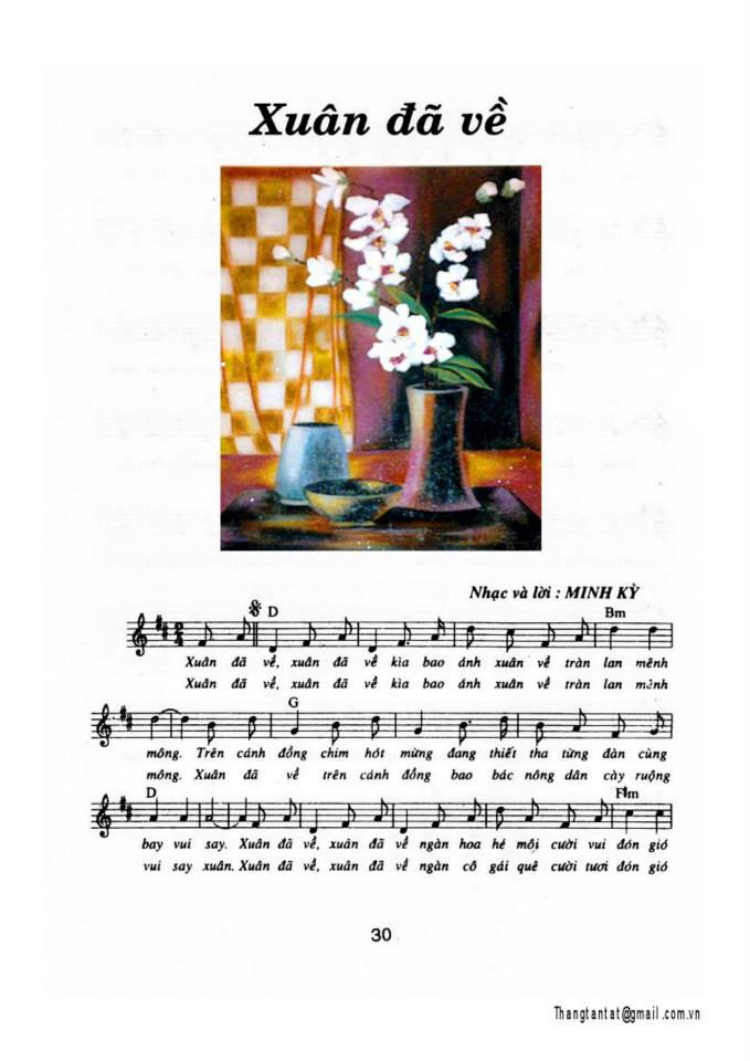 Xuân đã về sheet