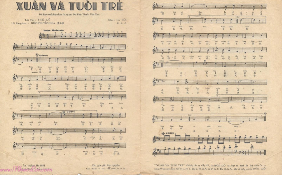 Xuân và tuổi trẻ sheet