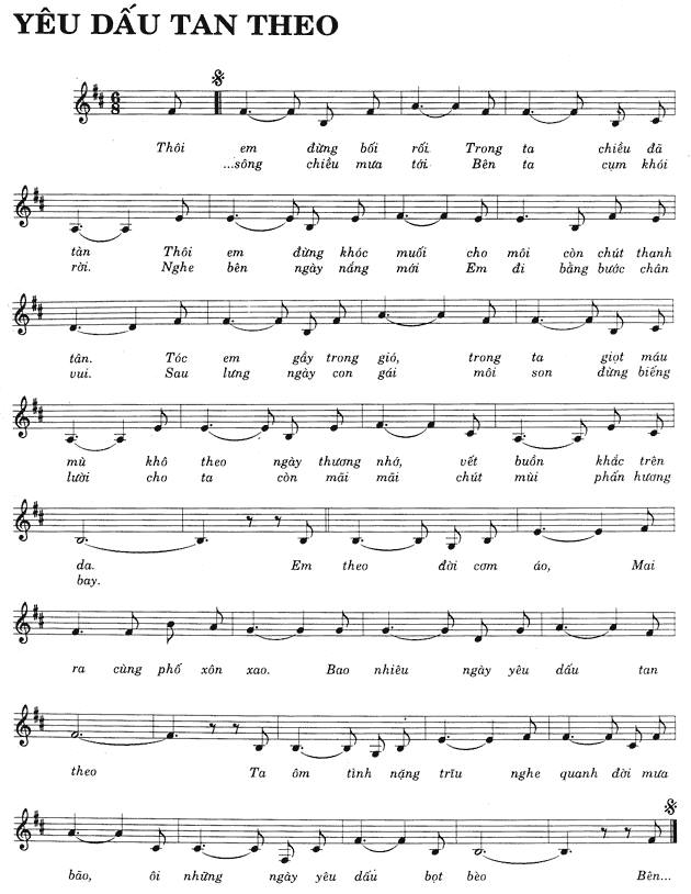 Yêu dấu tan theo sheet