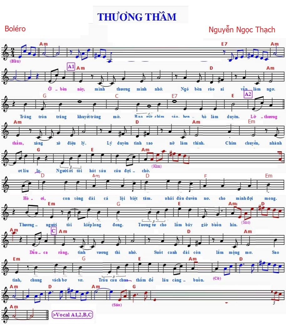 Thương Thầm Sheet