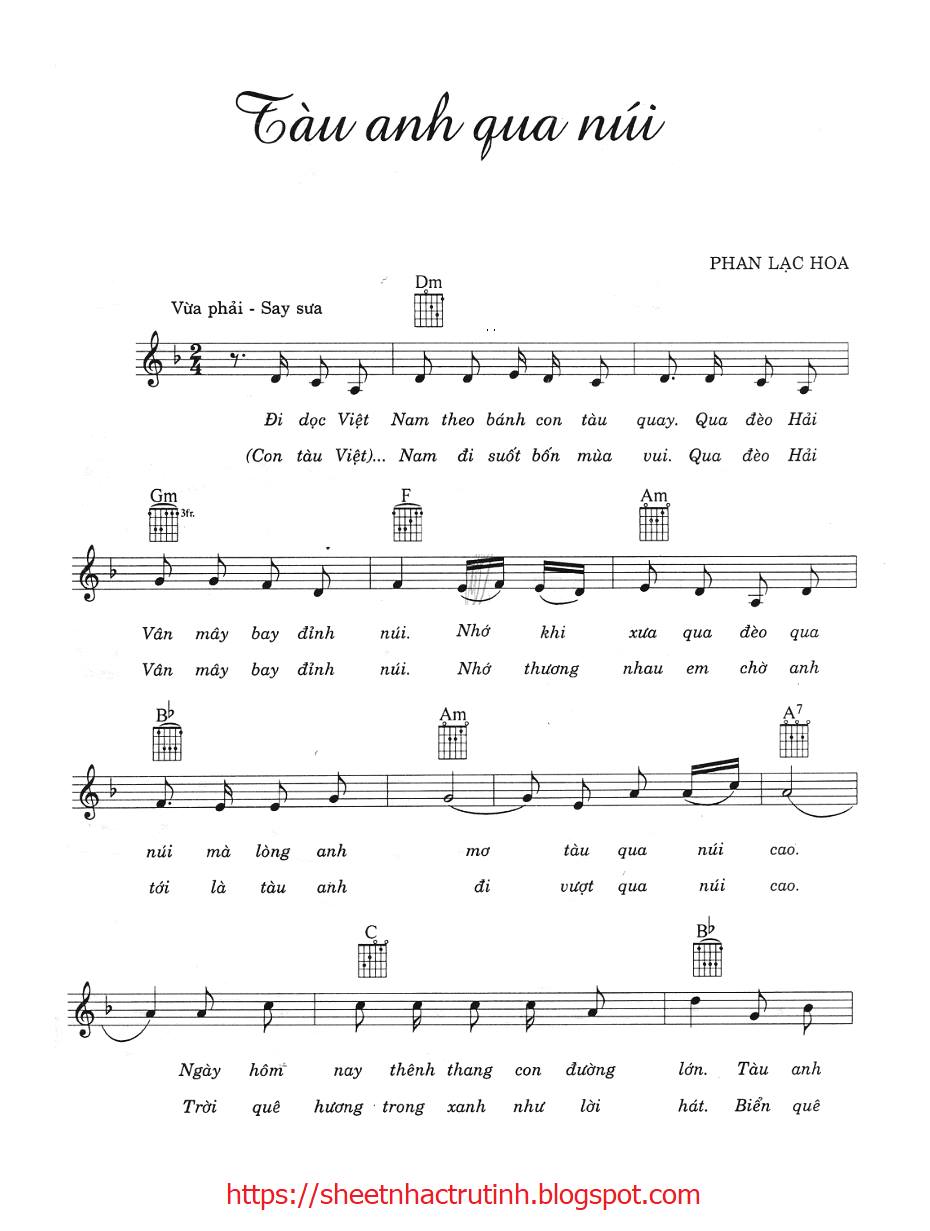 Tình Anh Qua Núi sheet Tình Anh Qua Núi sheet