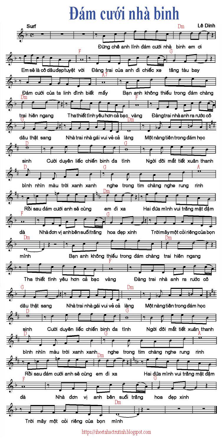 Đám Cưới Nhà Binh sheet