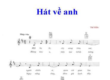 Hát Về Anh sheet có lời 