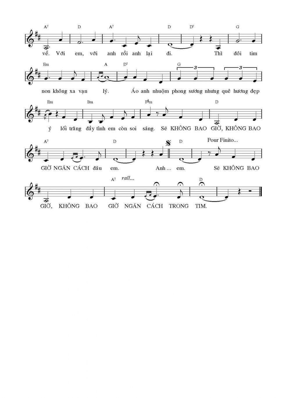 Không Bao Giờ Ngăn Cách sheet có lời