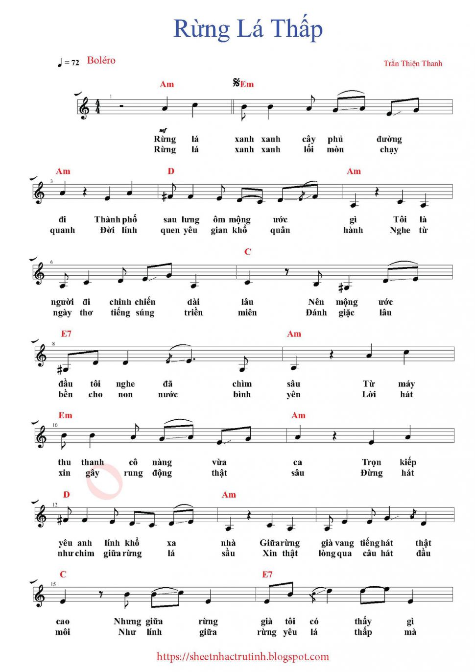 Rừng Lá Thấp sheet