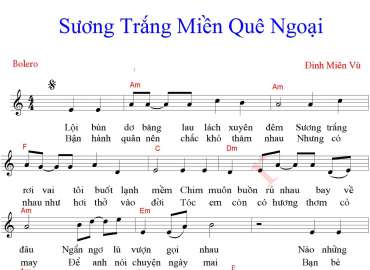 Sương Trắng Miền Quê Ngoại sheet có lời
