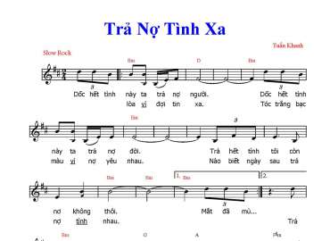 Trả Nợ Tình Xa sheet có lời 