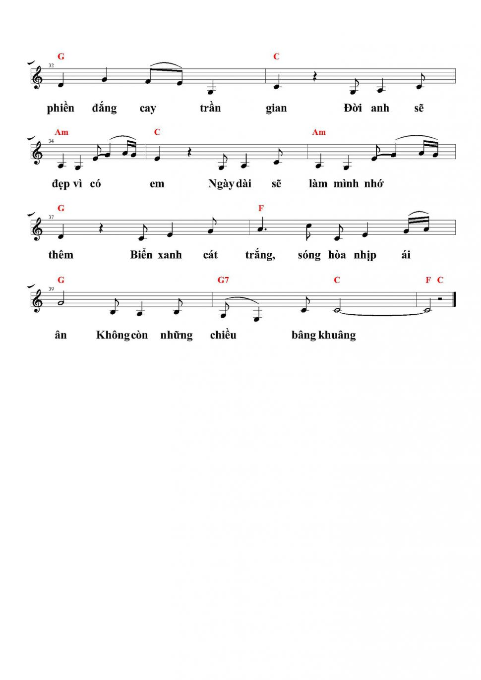 Biển Tình sheet có lời