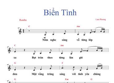 Biển Tình sheet có lời