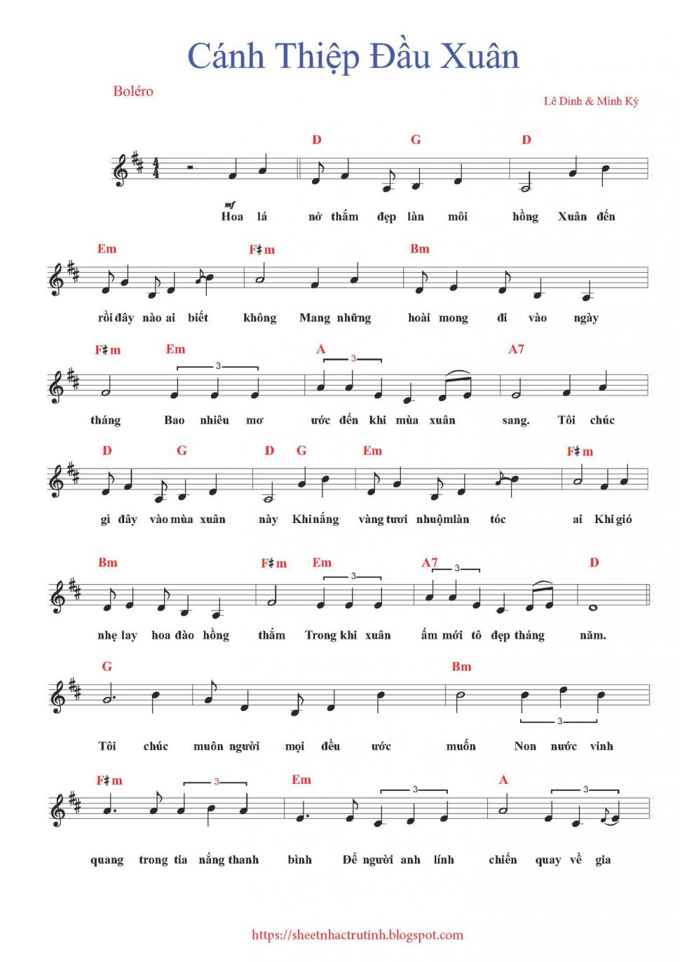 Cánh Thiệp Đầu Xuân sheet